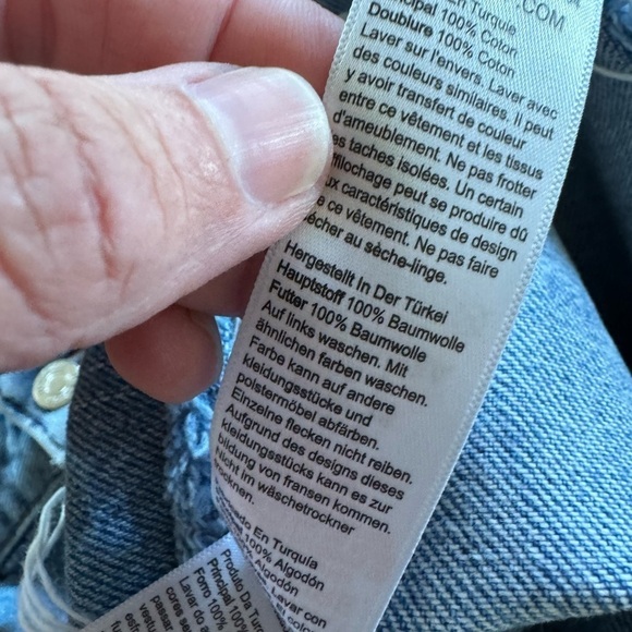 Topshop Cotton Denim Distressed Denim Mini Frayed Hemline / US 4 - Picture 10 of 12